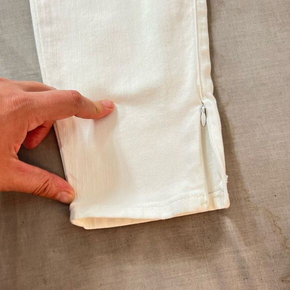 Guess Brittney White Skinny Cropped Ankle Zip Jeans Size 29 - Picture 13 of 14